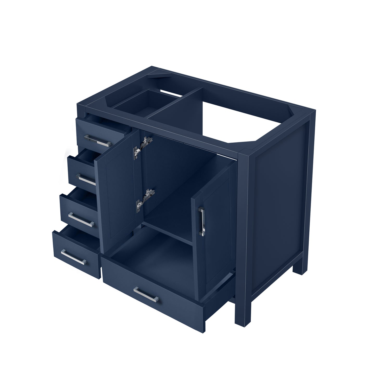 Jacques 36" Navy Blue Vanity Cabinet Only - Right Version