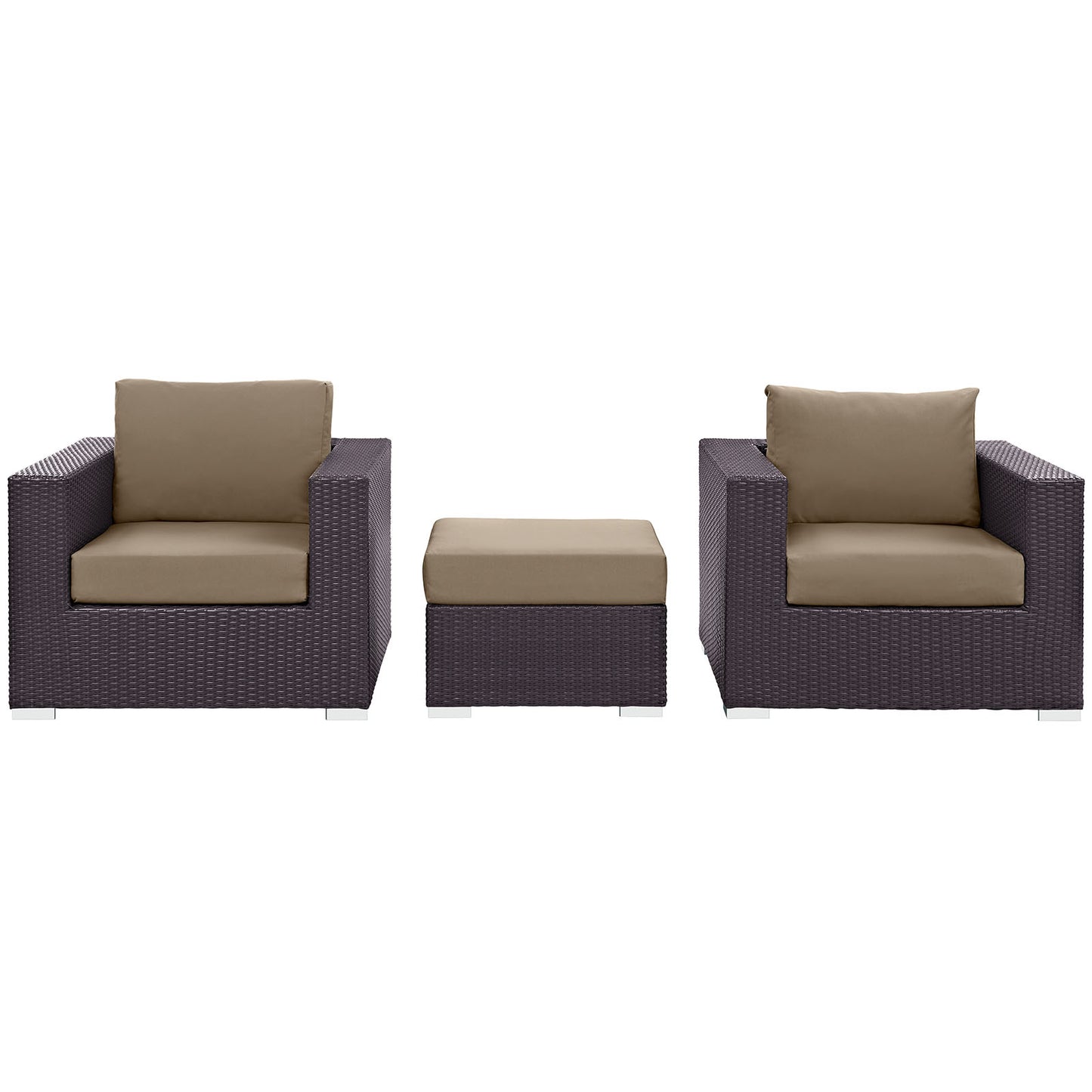 Modway Convene Wicker Rattan 4-Piece Outdoor