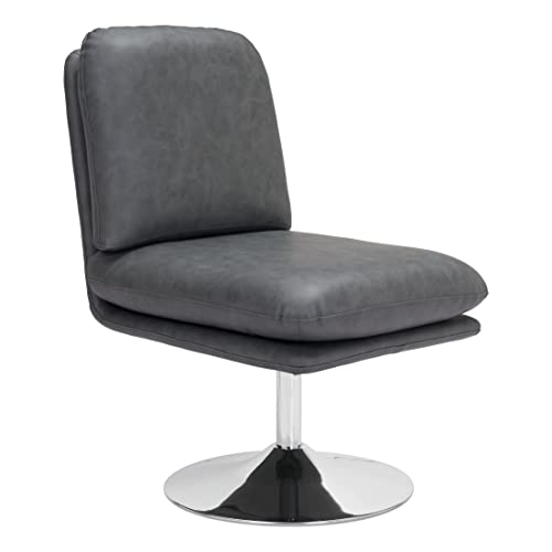 Zuo Modern - Rory Accent Chair Gray - Modern - Seating - Steel, Foam, 100% Polyurethane - Indoor - 35in Height