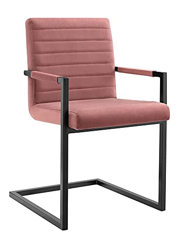 Modway Savoy Performance Velvet Dining Chair Set of 2, Dusty Rose