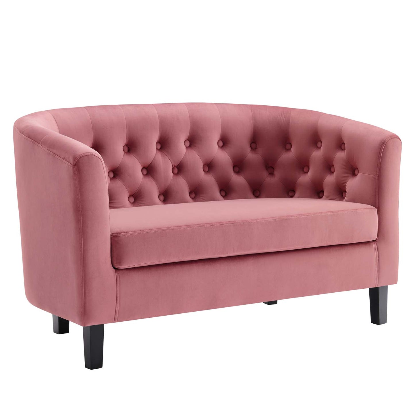 Modway Prospect Performance Velvet Loveseat, Dusty Rose