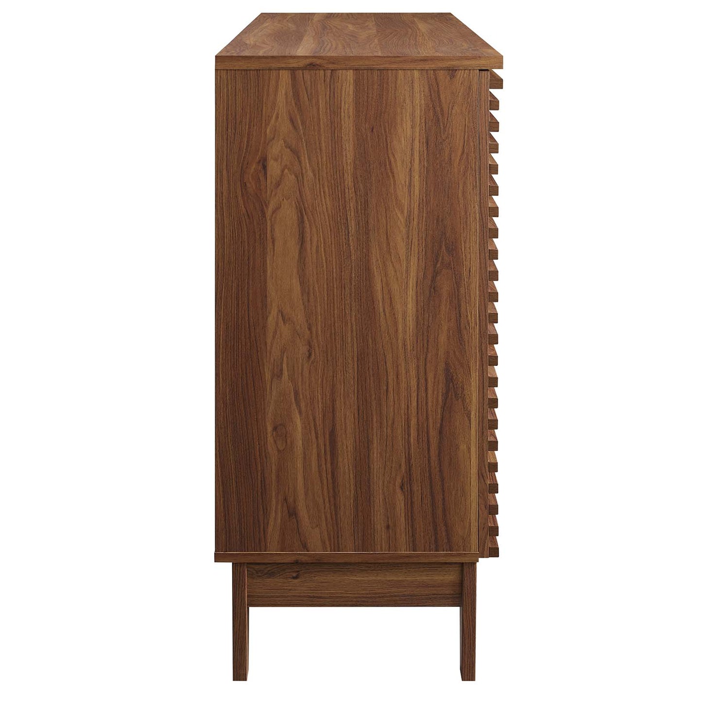 Modway Render Mid-Century Modern Wine Bar Cabinet in Walnut