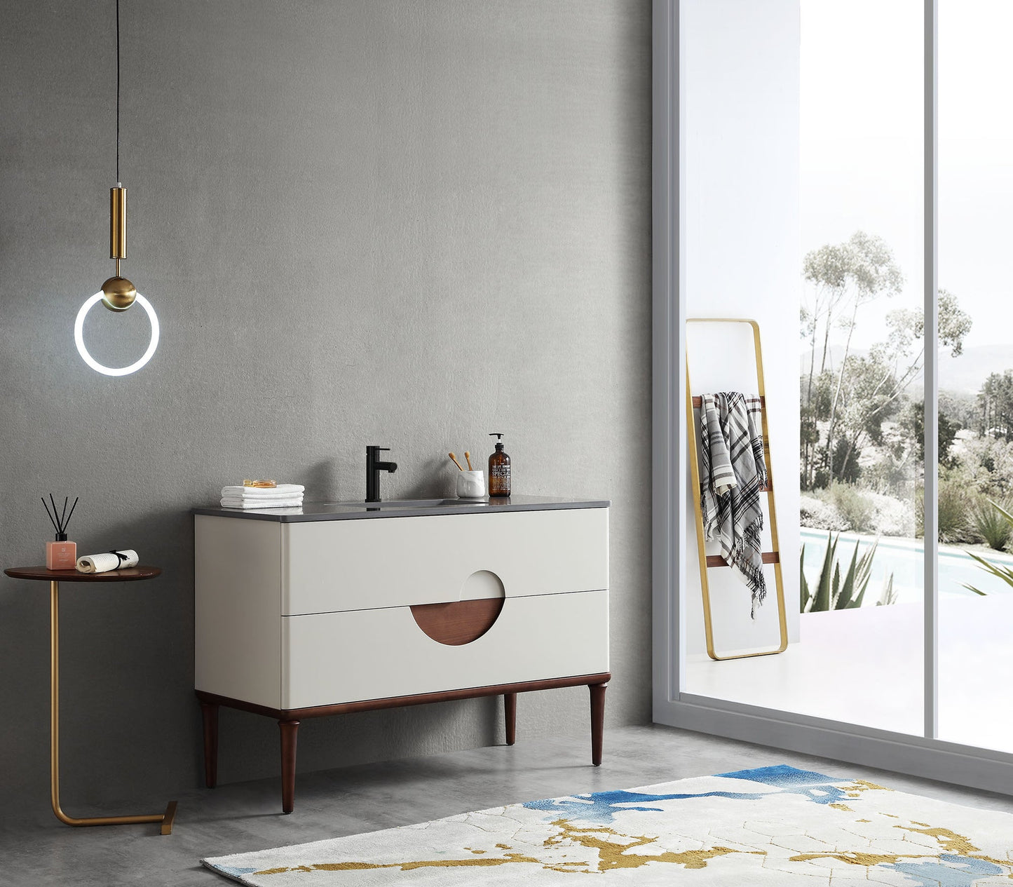 BURANO 48” BEIGE FREESTANDING MODERN BATHROOM VANITY