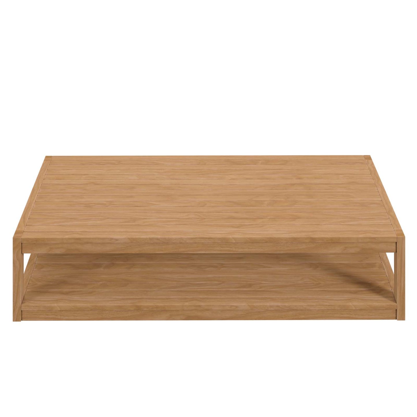 Modway Natural Carlsbad Teak Wood Outdoor Patio Coffee Table EEI-5608-NAT