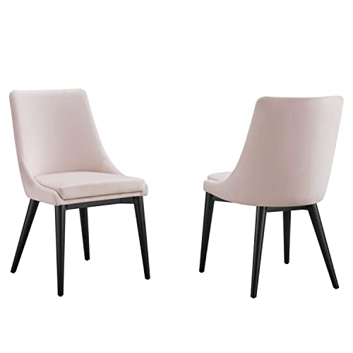 Modway Viscount Velvet Set of 2 Dining Chairs with Pink Finish EEI-5816-PNK