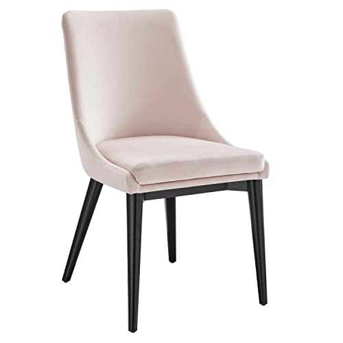 Modway Viscount Performance Velvet Dining Chair with Pink Finish EEI-5009-PNK