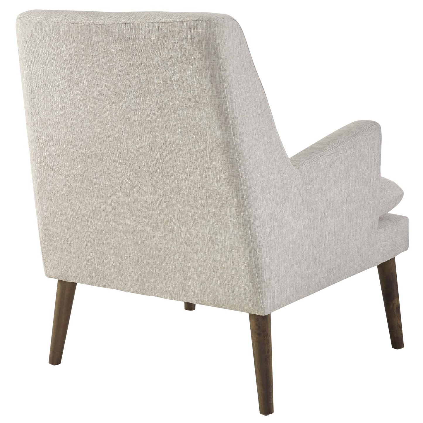 Modway Leisure Mid-Century Modern Upholstered Fabric Lounge Accent Chair in Beige