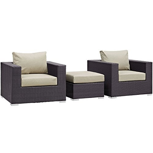 Modway Convene Wicker Rattan 4-Piece Outdoor