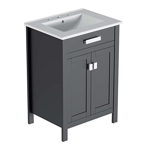 Modway Laguna 24" Bathroom Vanity in Gray White