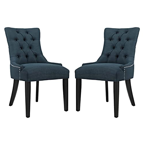 Modway Regent Modern Elegant Button-Tufted Upholstered Fabric Dining Side Chair with Nailhead Trim