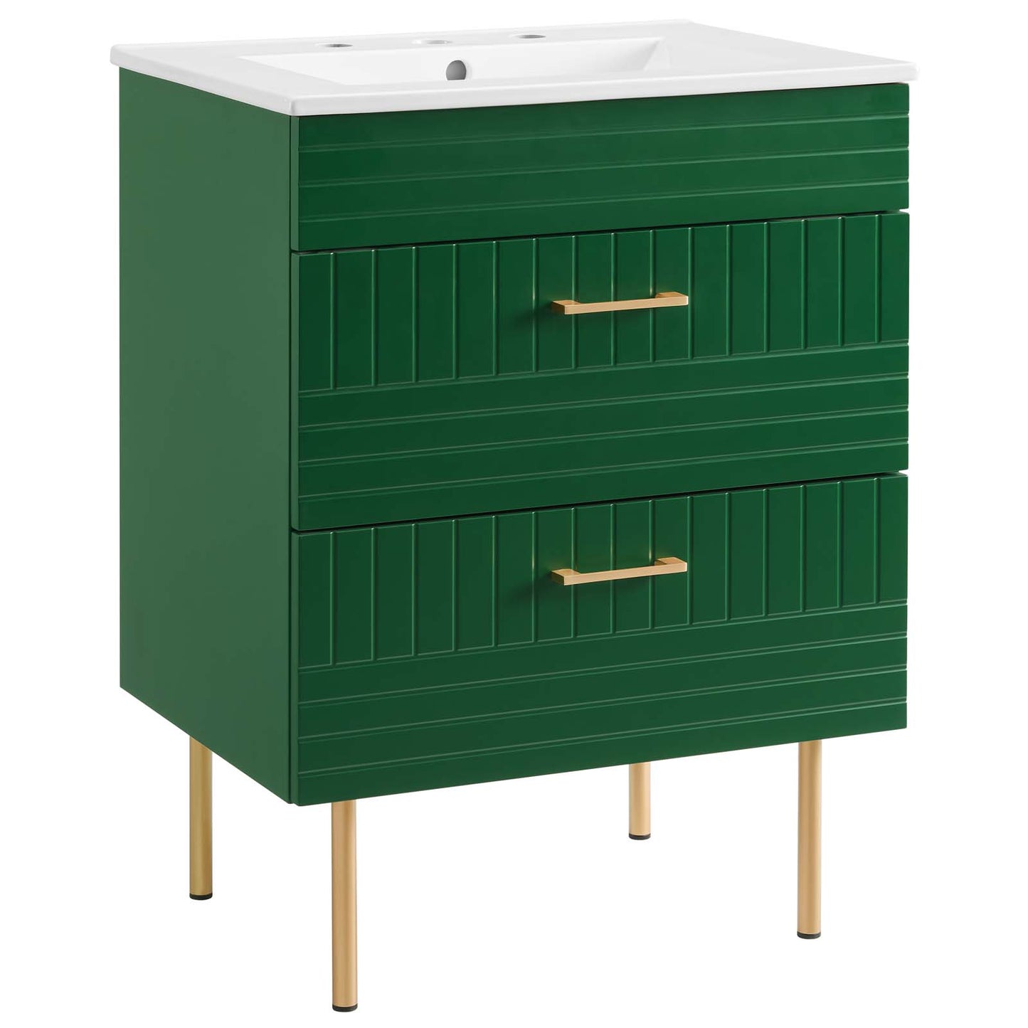 Modway Daybreak 24" Bathroom Vanity in Green White