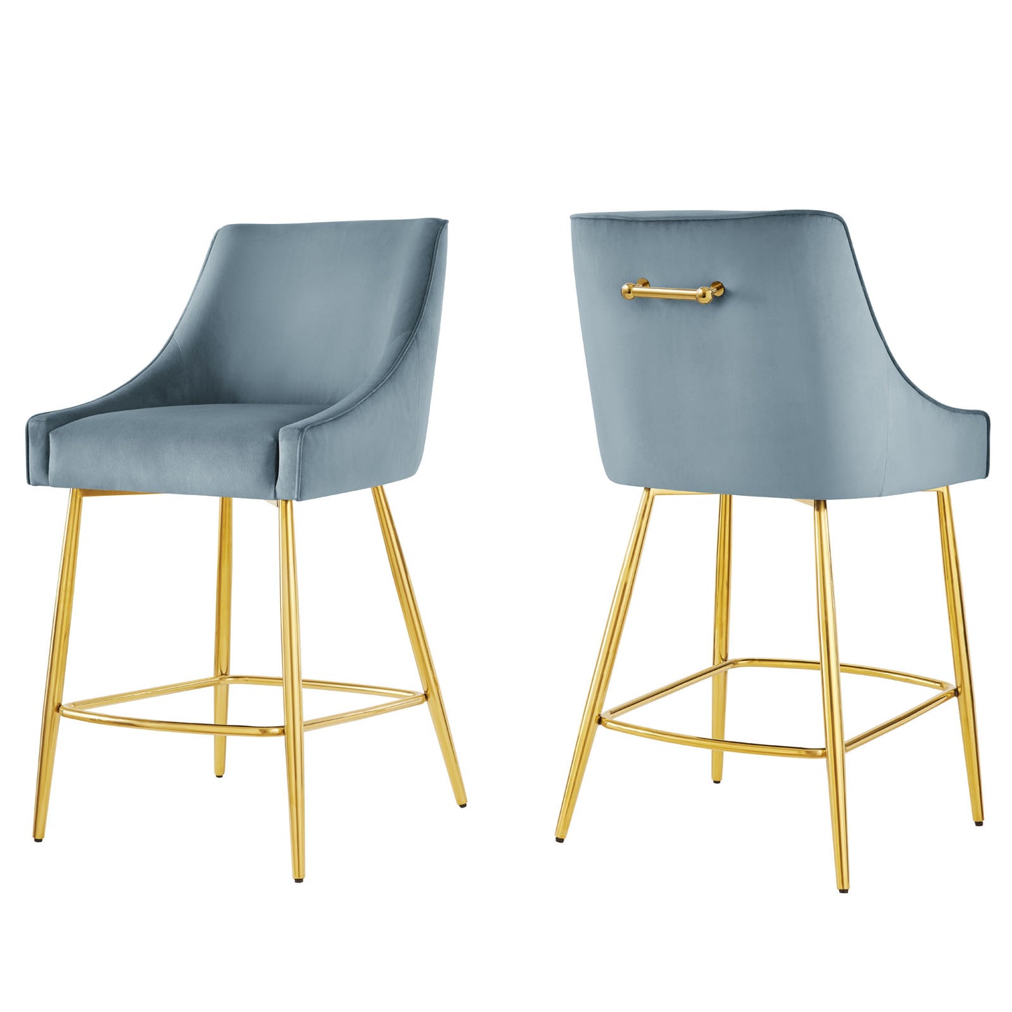 Modway EEI-6038-LBU Discern Counter Stools - Set of 2, Light Blue