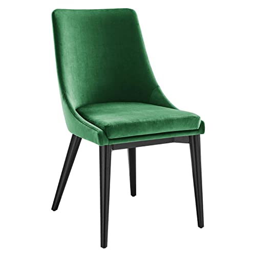 Modway Viscount Performance Velvet Dining Chair in Emerald Finish EEI-5009-EME