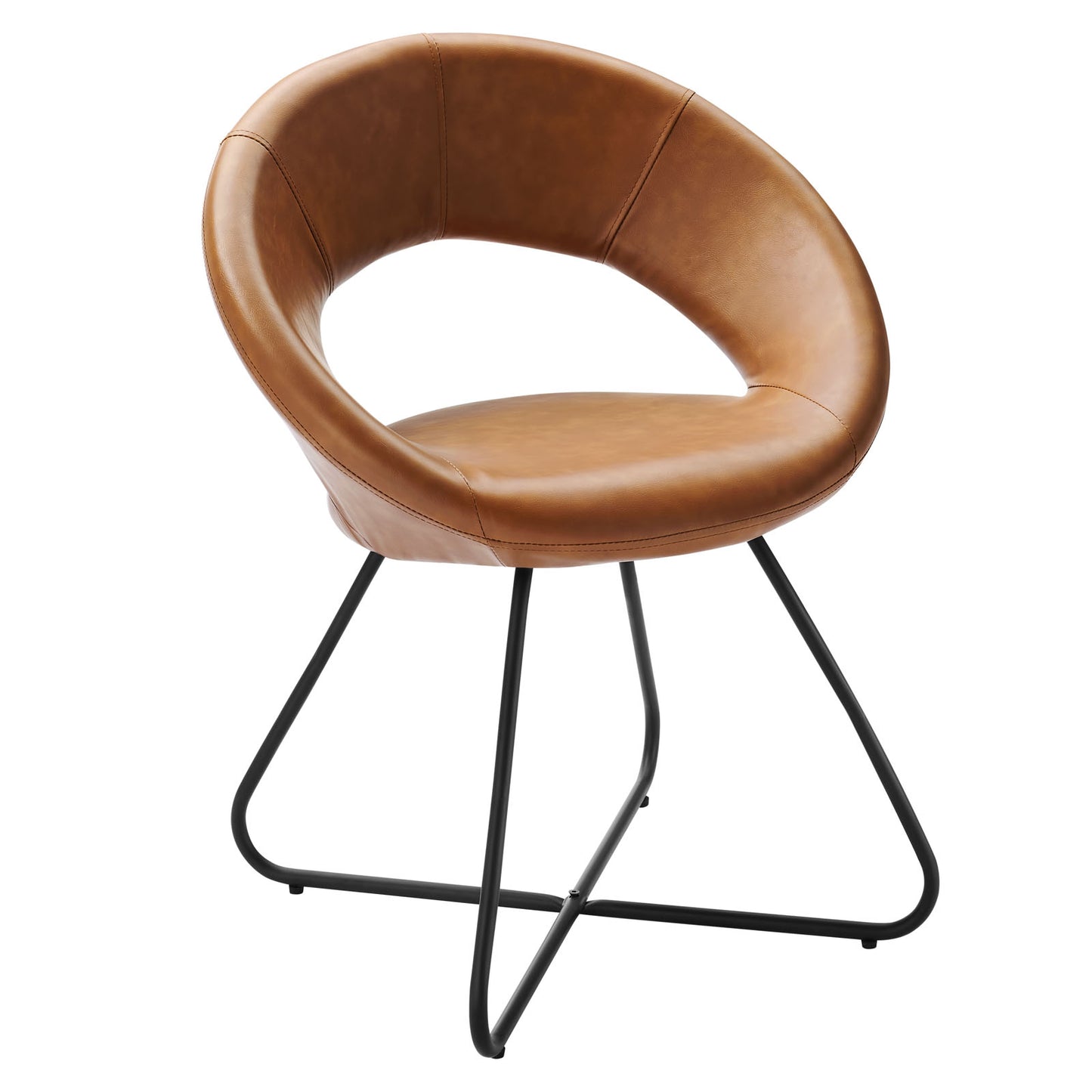 Modway Nouvelle Dining Chair, Black Tan