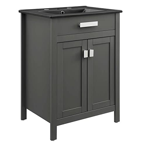 Modway Laguna 24" Bathroom Vanity in Gray Black