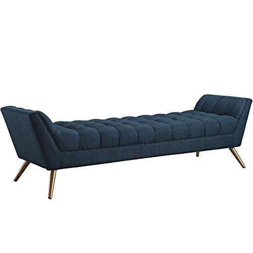 Modway Response Mid-Century Modern Bench Large Upholstered Fabric
