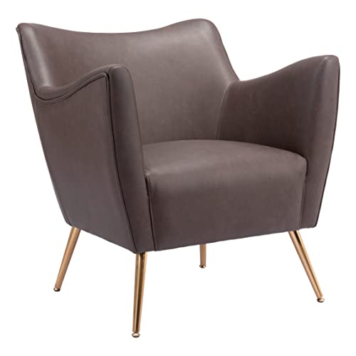 Zuo Modern - Zoco Accent Chair Espresso - Modern - Seating - Steel, Plywood, Foam, 100% Polyurethane - Indoor - 32.3in Height