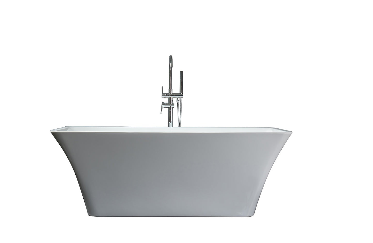 Vinter 59" Free Standing Acrylic Bathtub w/ Chrome Drain