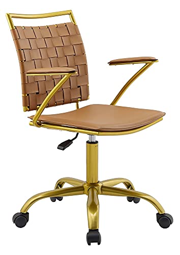 Modway Fuse Faux Leather Office Chair in Tan