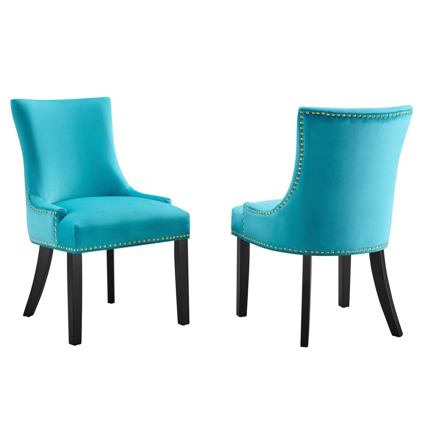 Modway Marquis Velvet Set of 2 Dining Chairs with Blue Finish EEI-5010-BLU