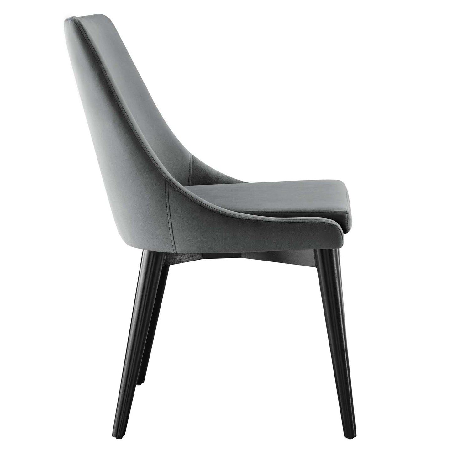 Modway Viscount Velvet Set of 2 Dining Chairs with Gray Finish EEI-5816-GRY