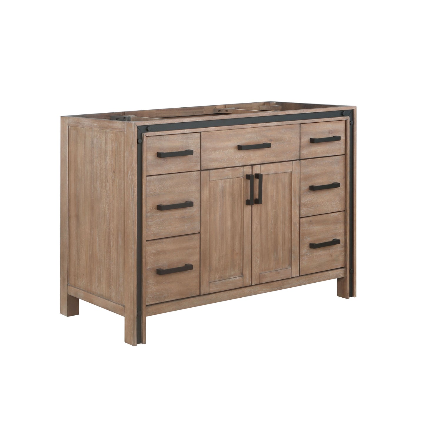 Ziva 48" Rustic Barnwood Vanity Cabinet Only