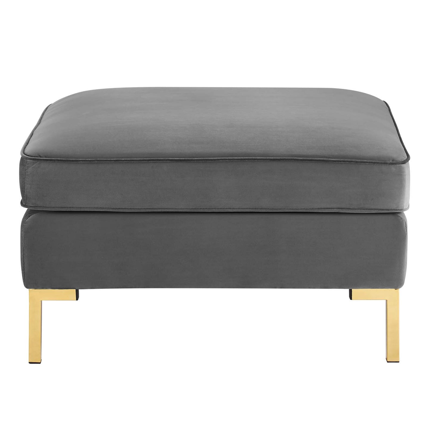 Modway Ardent Performance Velvet Ottoman, Gray