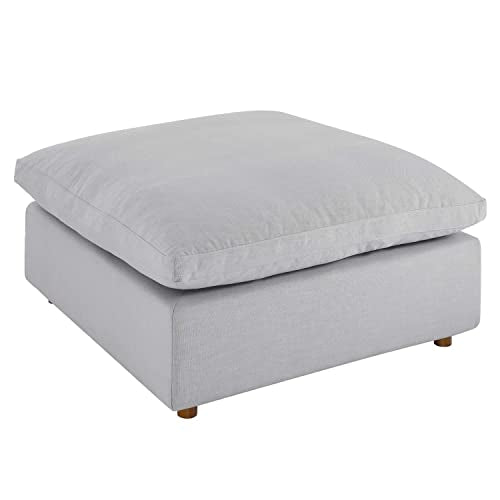 Modway Light Gray Commix Down Filled Overstuffed Ottoman EEI-3318-LGR