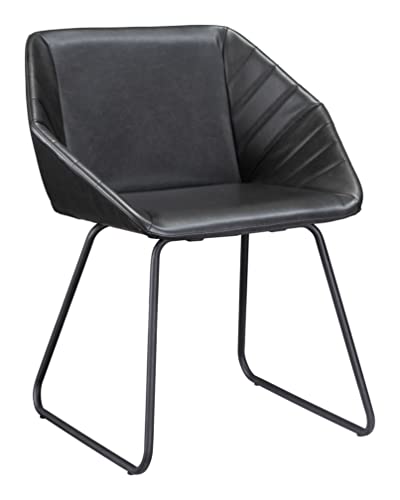 Zuo Modern Miguel Dining Chair, Black, Matte Black