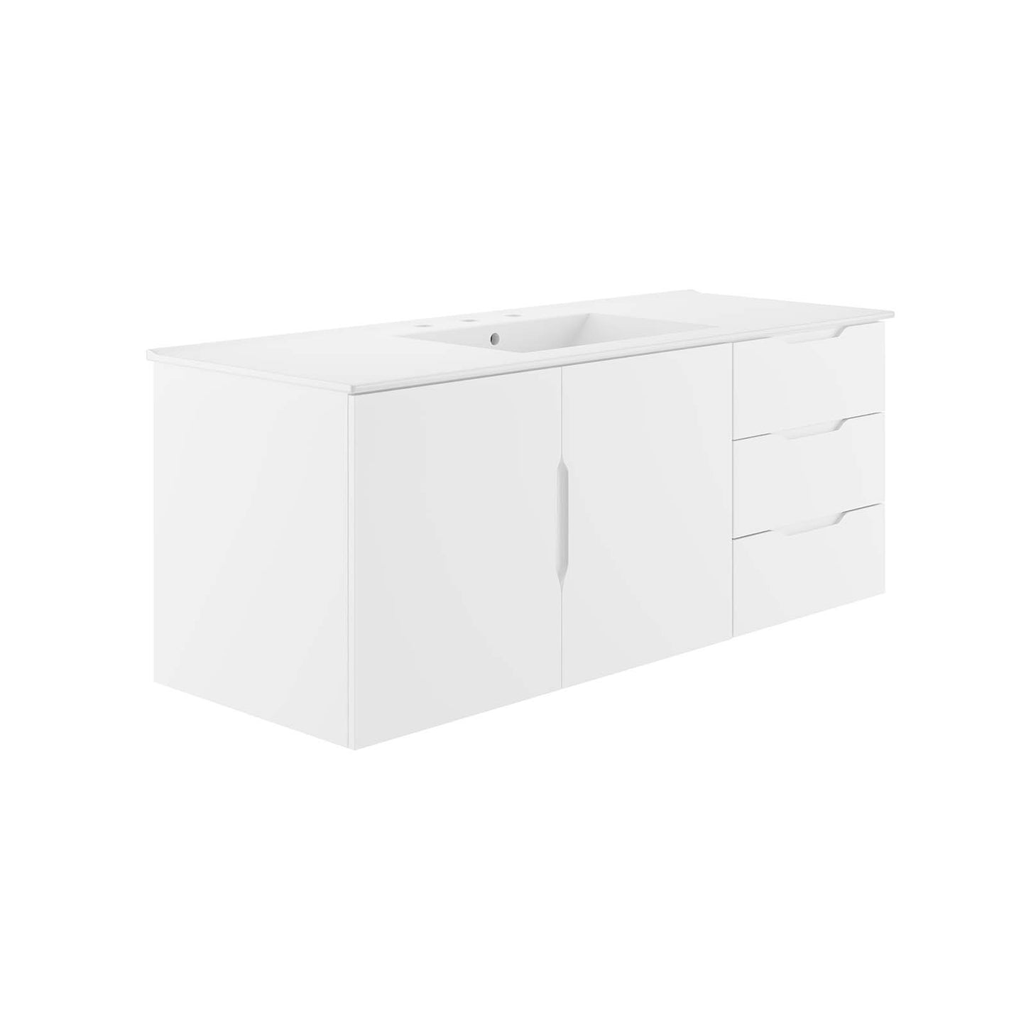 Modway Vitality 48" Single Sink Wall-Mount Bathroom Vanity White