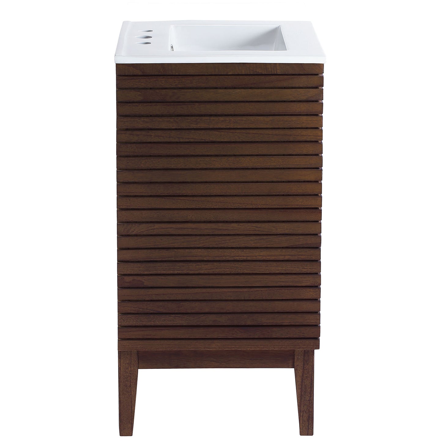 Modway EEI-5114-WAL-WHI Ledger 24" Bathroom Vanity, Walnut White