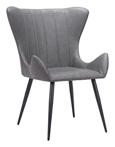 Zuo Modern Alejandro Dining Chair, Vintage Black, Matte Black
