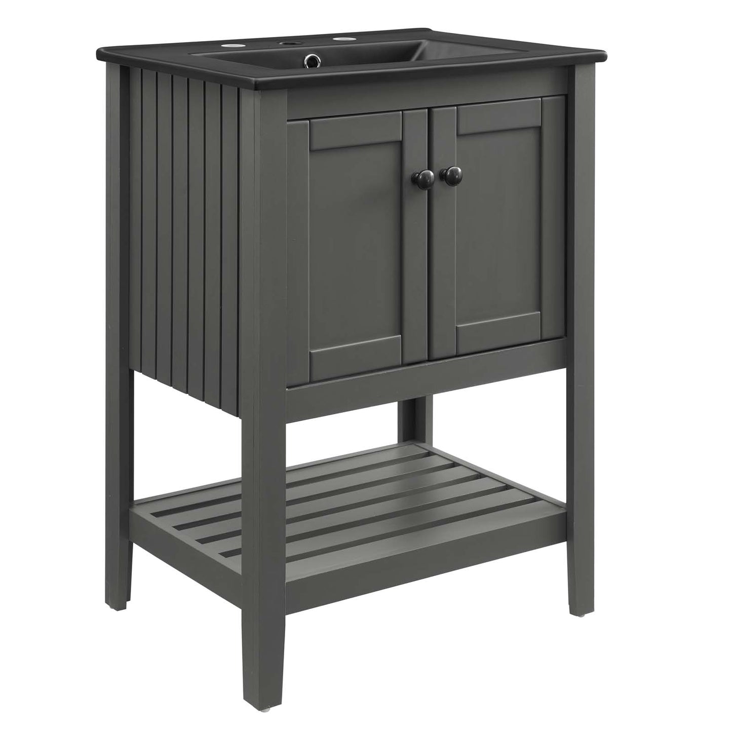 Modway Prestige 24" Bathroom Vanity with Sink in Gray Black