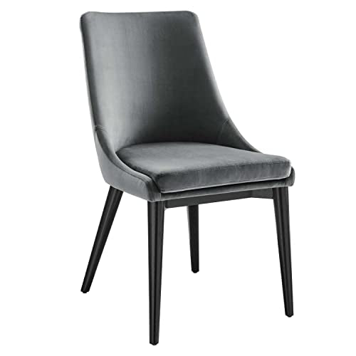Modway Viscount Performance Velvet Dining Chair with Gray Finish EEI-5009-GRY