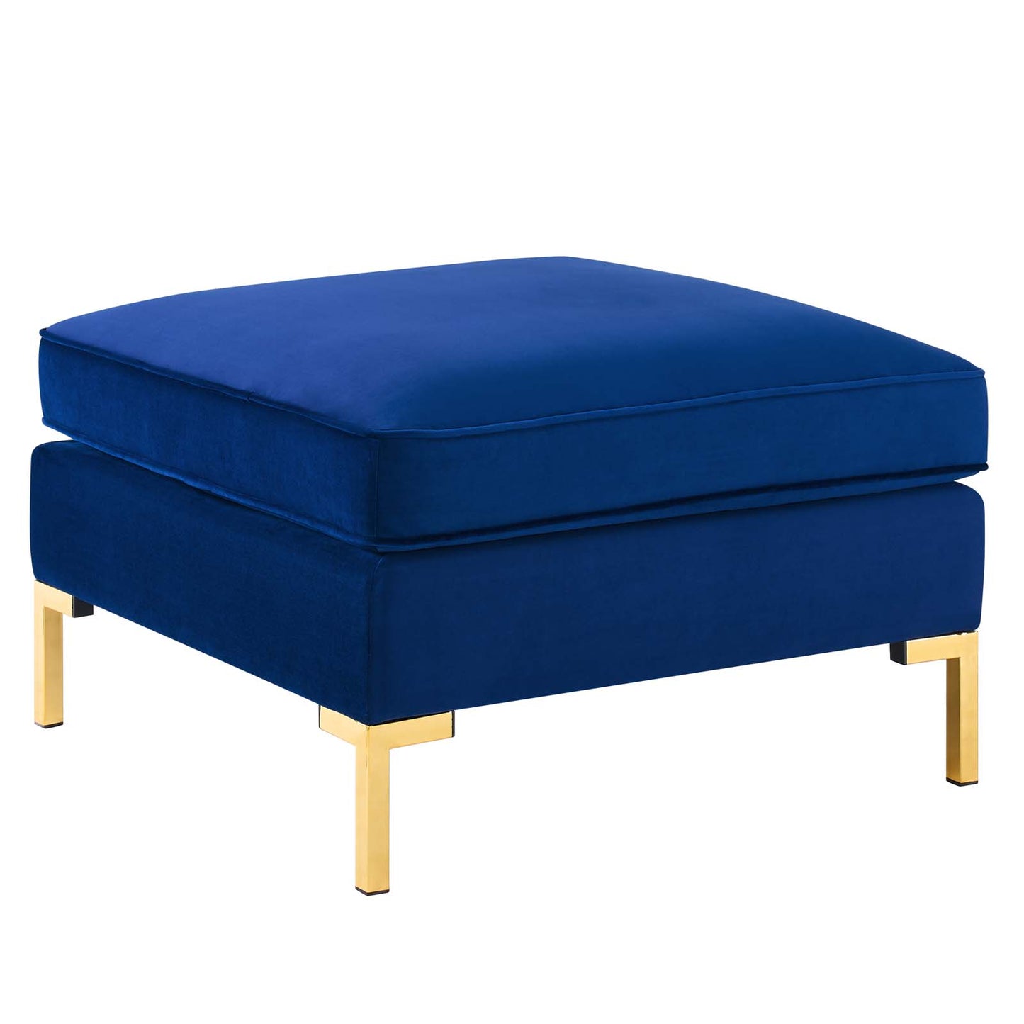 Modway Ardent Performance Velvet Upholstered Ottoman in Navy