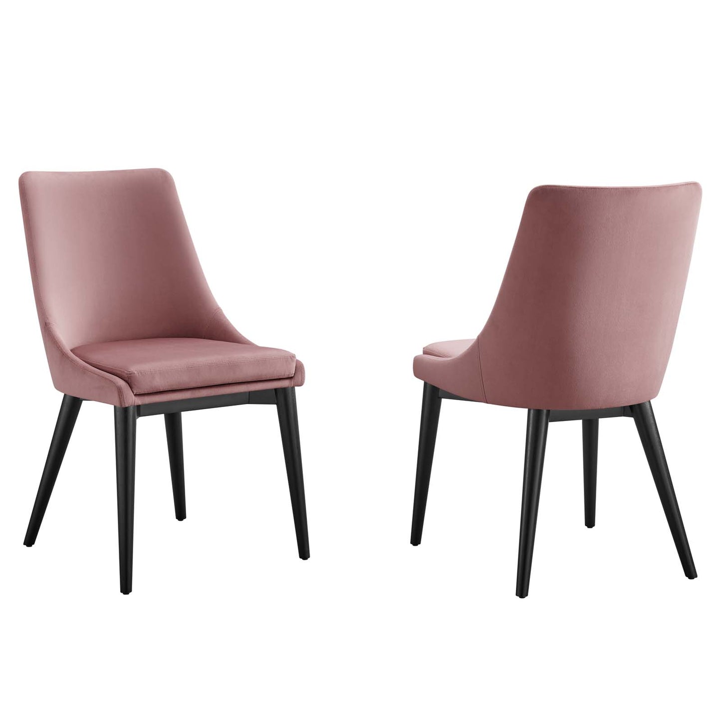 Modway Viscount Velvet Set of 2 Dining Chairs with Dusty Rose EEI-5816-DUS