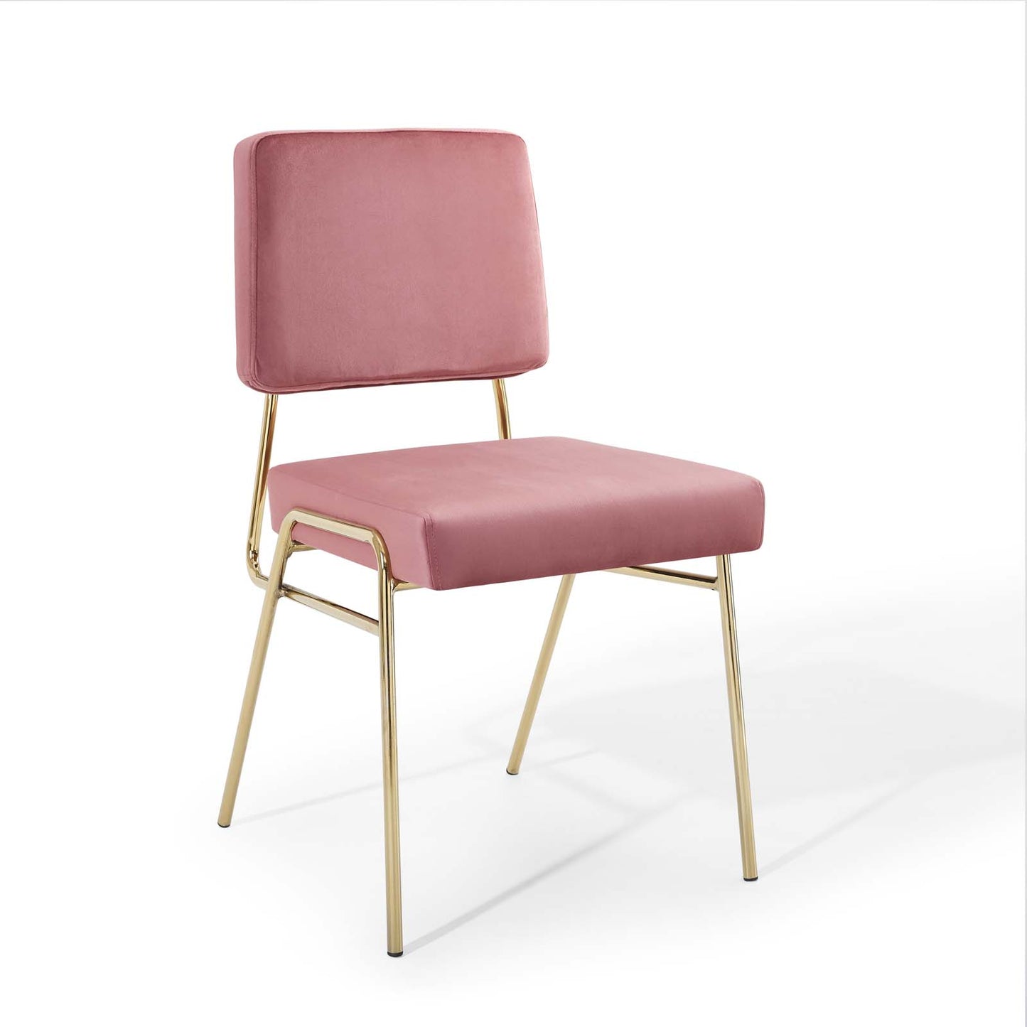 Modway Craft Dining Chair, Gold Dusty Rose