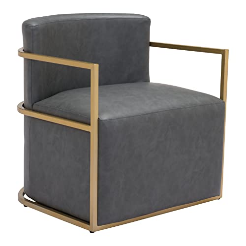 Zuo Modern - Xander Accent Chair Gray - Modern - Seating - Metal, Foam, 100% Polyurethane - Indoor - 28.3in Height