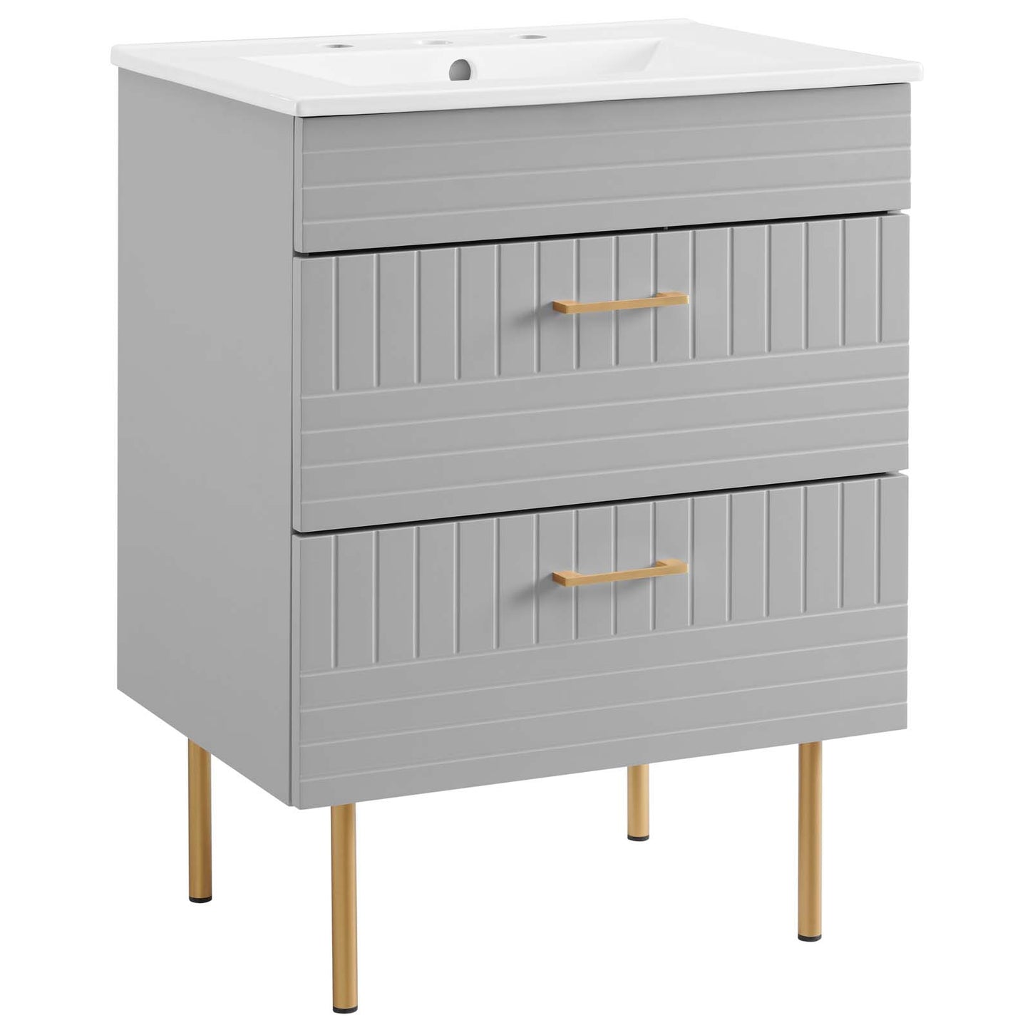 Modway Daybreak 24" Bathroom Vanity in Light Gray