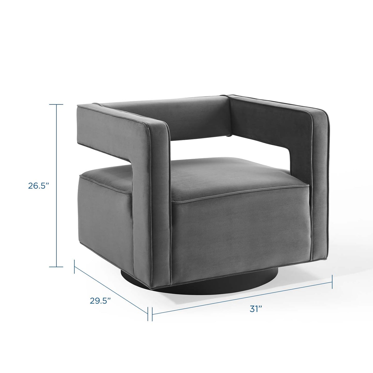 Modway Booth armchairs, Gray