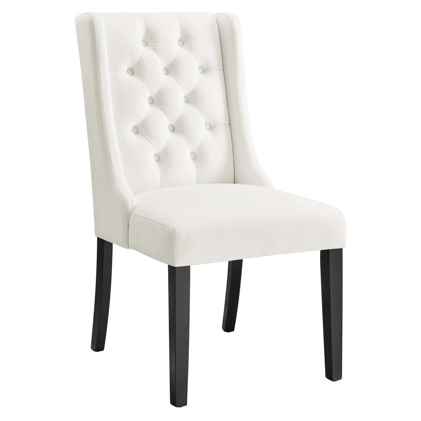 Modway Baronet Velvet Set of 2 Dining Chairs with White Finish EEI-5013-WHI