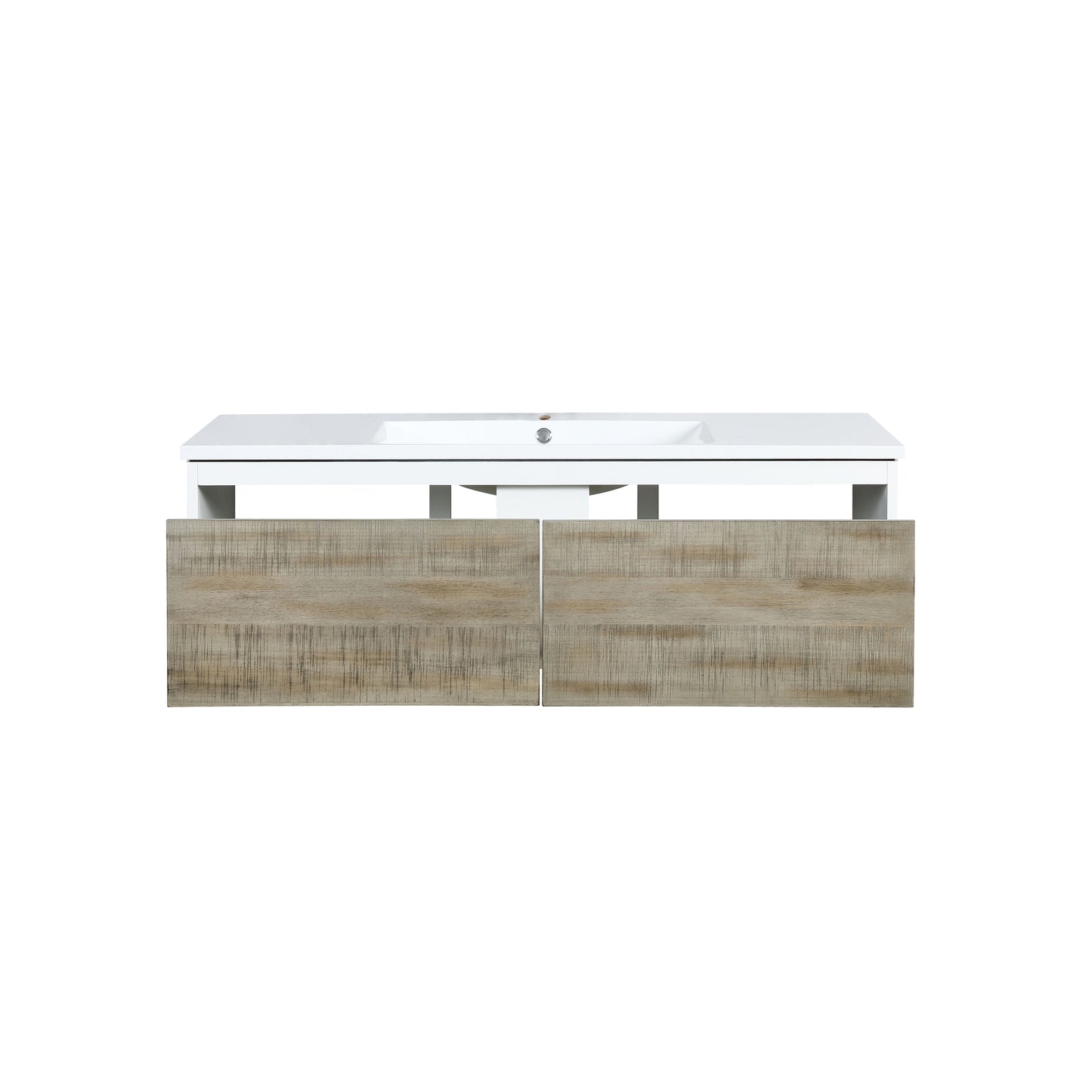 Scopi 48" Rustic Acacia Bathroom Vanity and Acrylic Composite Top with Integrated Sink