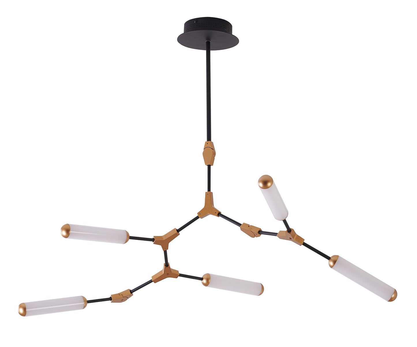 Black & Gold LED Chandelier - FIT10C35BG