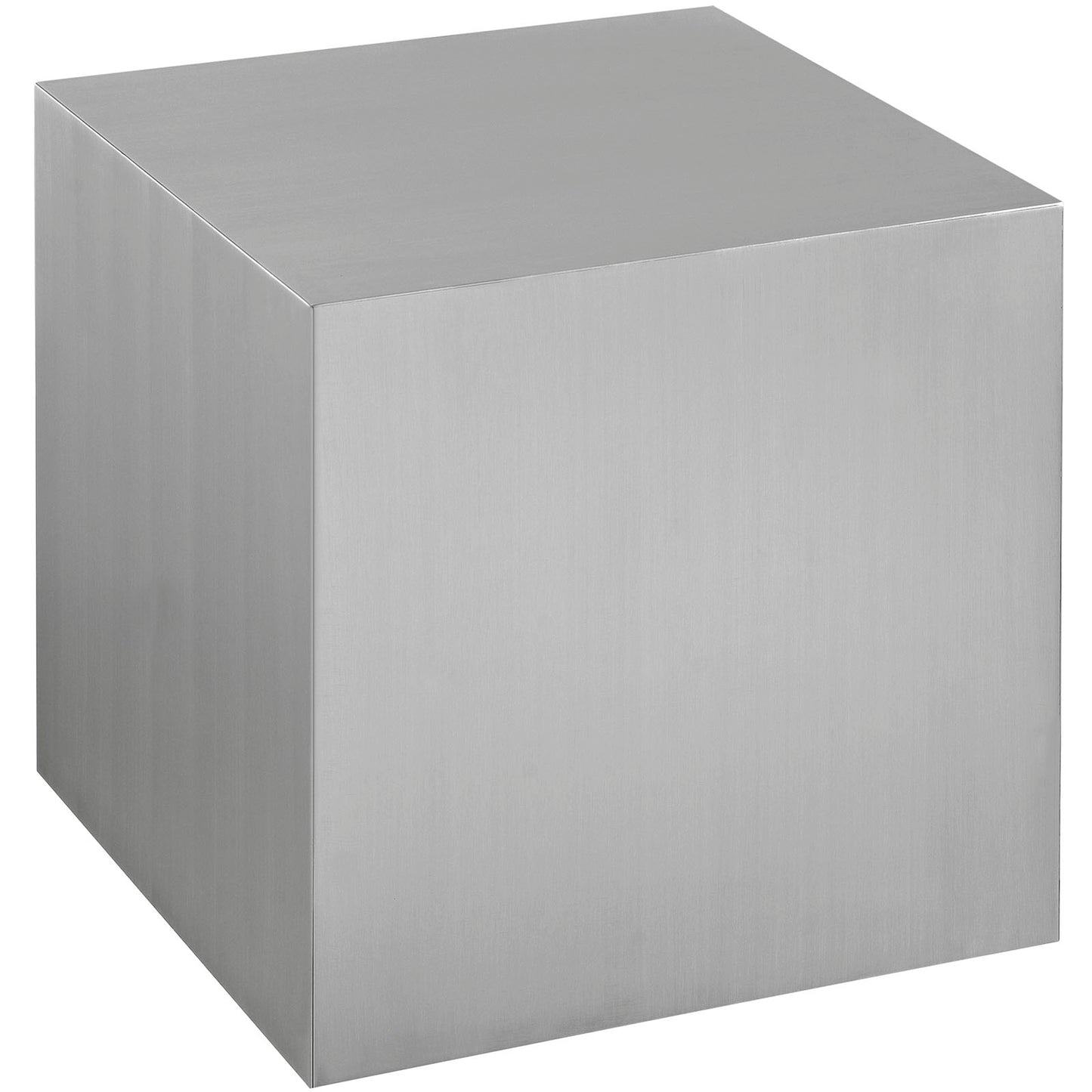 Modway Cast Contemporary Modern Cube Stainless Steel Side Table