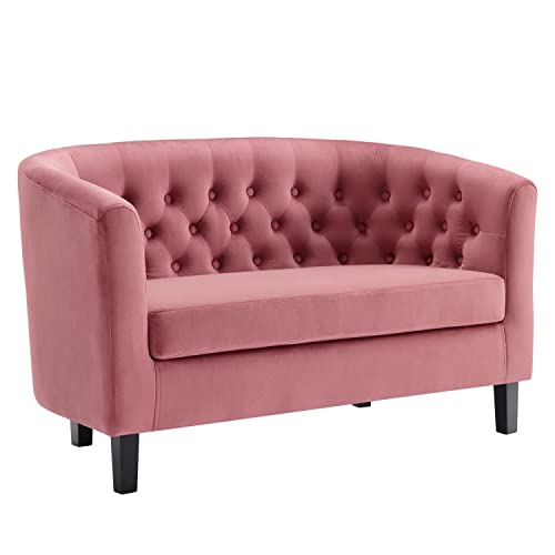 Modway Prospect Performance Velvet Loveseat, Dusty Rose