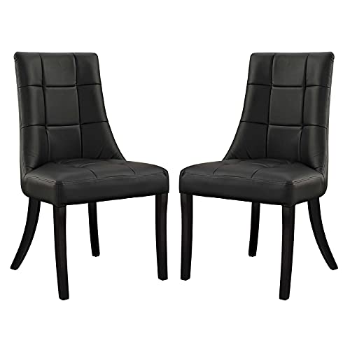Modway Noblesse Vinyl Dining Chair Set of 2