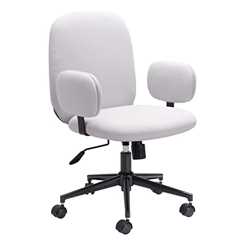 Zuo Modern - Lionel Office Chair Beige - Modern - Seating - Metal, Foam, Fabric - Indoor - 37.4in Height