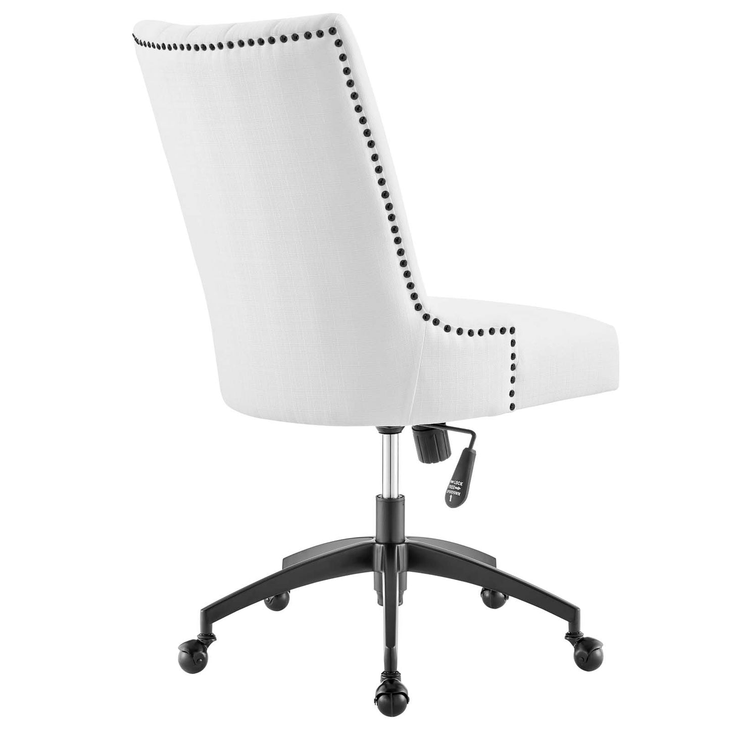 Modway Empower Channel Tufted Fabric Office Chair in Black White