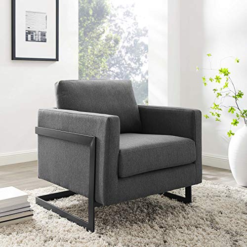 Modway Posse Upholstered Sofas/Sectionals/Armchairs, Black Charcoal