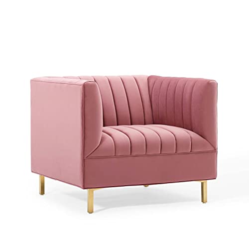 Modway Shift Channel Tufted Performance Velvet Armchair